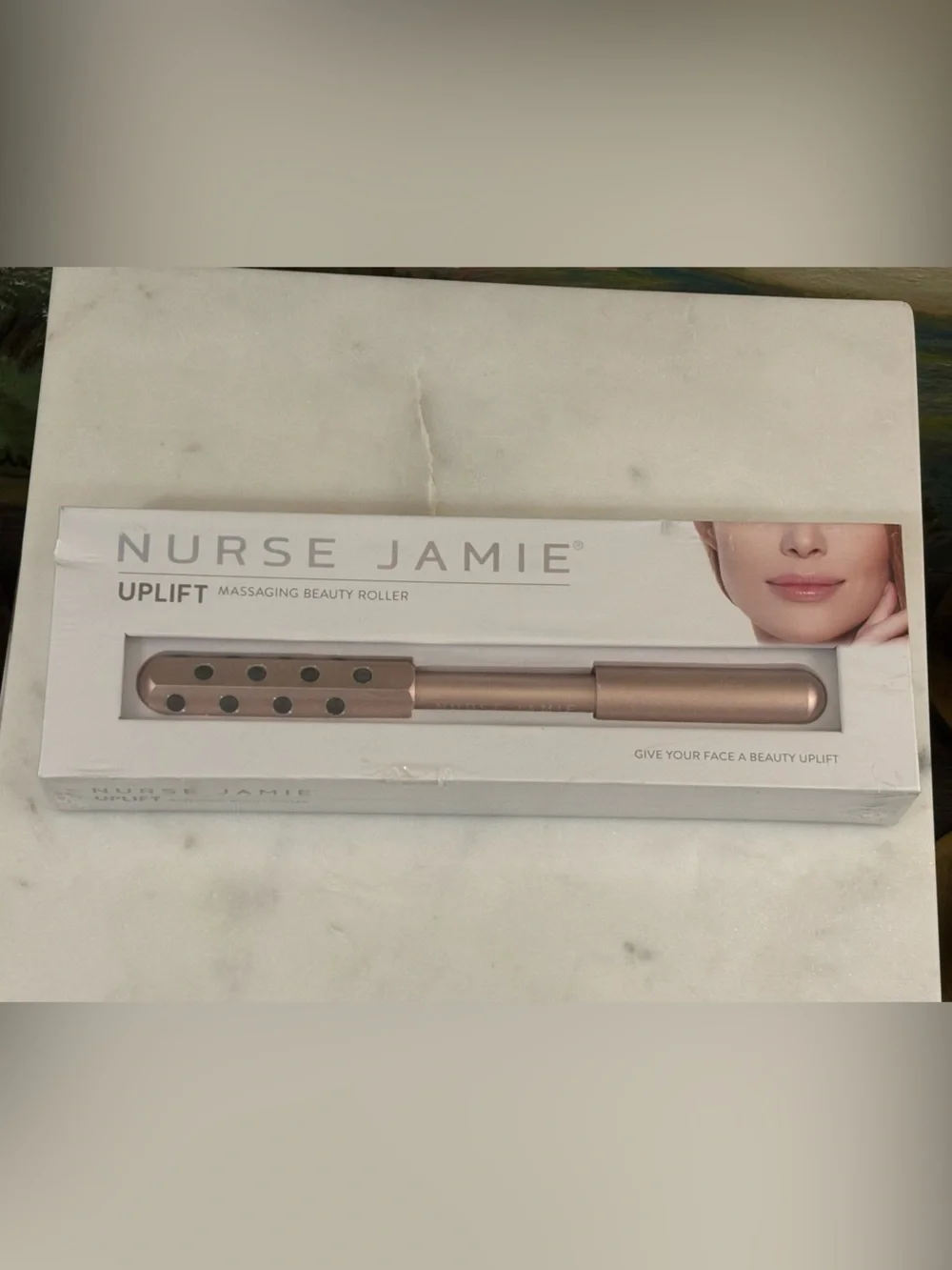 Nurse Jaime Uplift Massaging Beauty Roller Rose Gold Facial Toning New Sealed